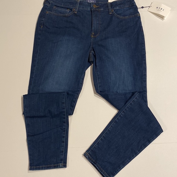 NYDJ SZ 8 Medium Wash Skinny Denim Blue Jeans New D31 - Picture 5 of 16